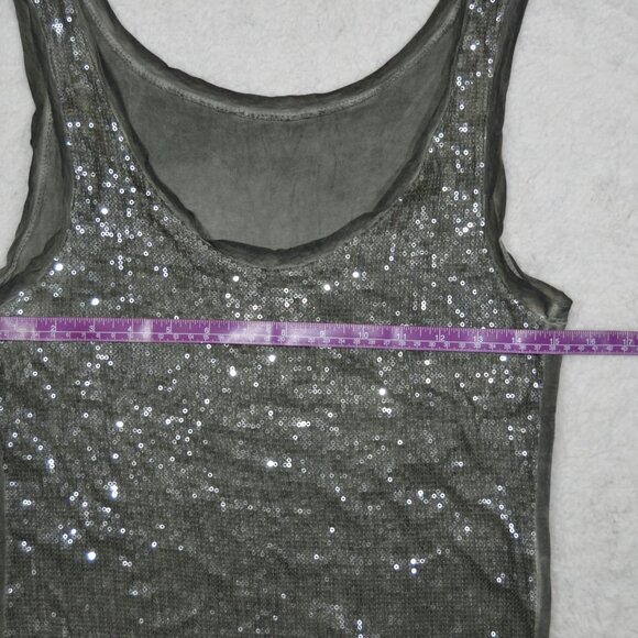 Made in Italy gray sequin front camisole size S - Picture 4 of 7
